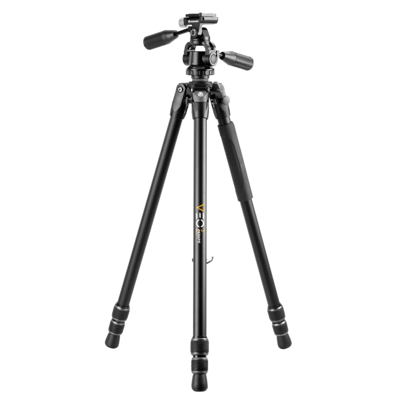 VEO 3 263APS Professional Aluminum Tripod with 3-Way Pan Head - Lightweight & Adjustable Camera Stand for Photography, Videography, and Live Streaming