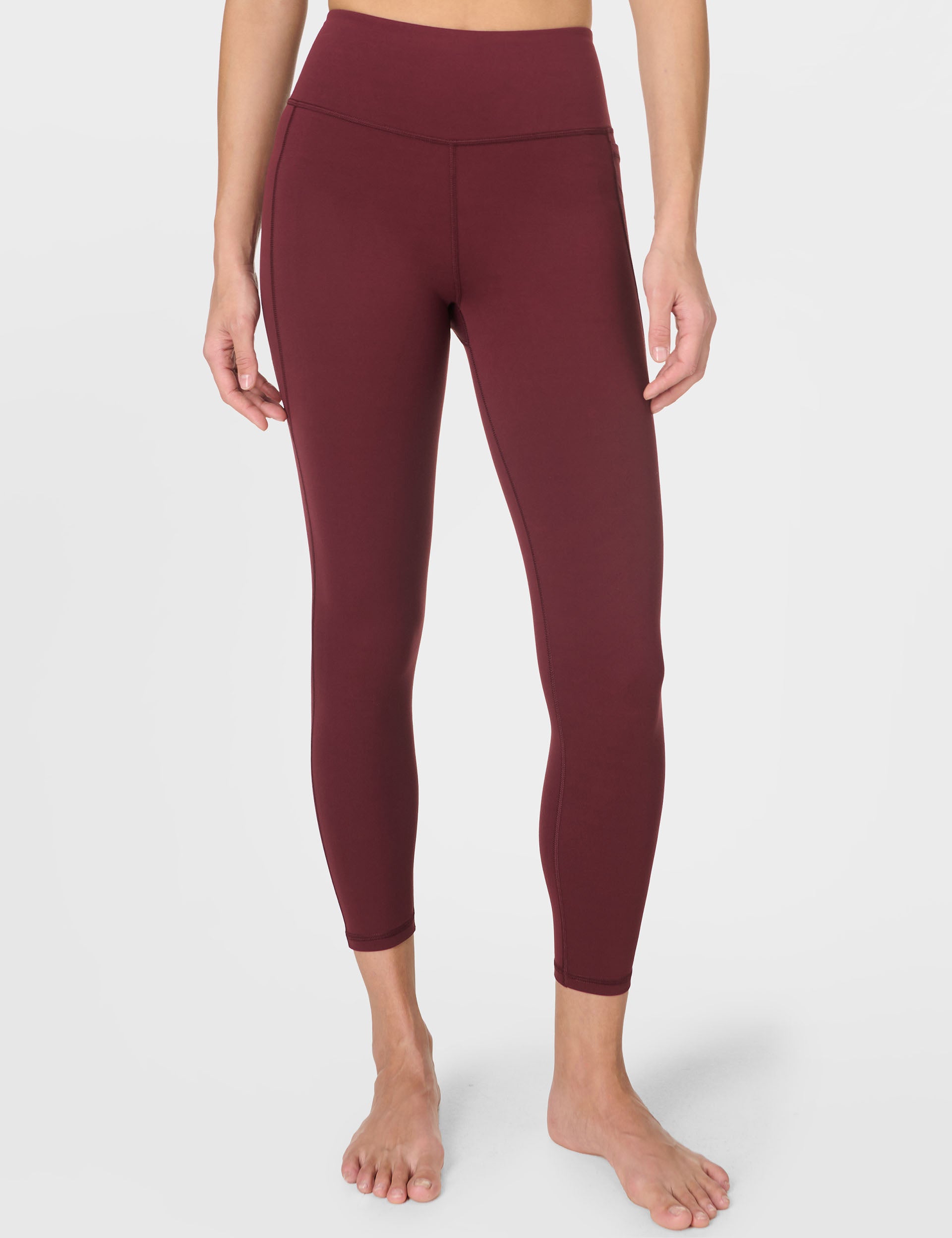 Ultimate Studio 7/8 High Waist Yoga Leggings for Women - Garnet Red - Perfect for Yoga, Gym Workouts & Everyday Wear