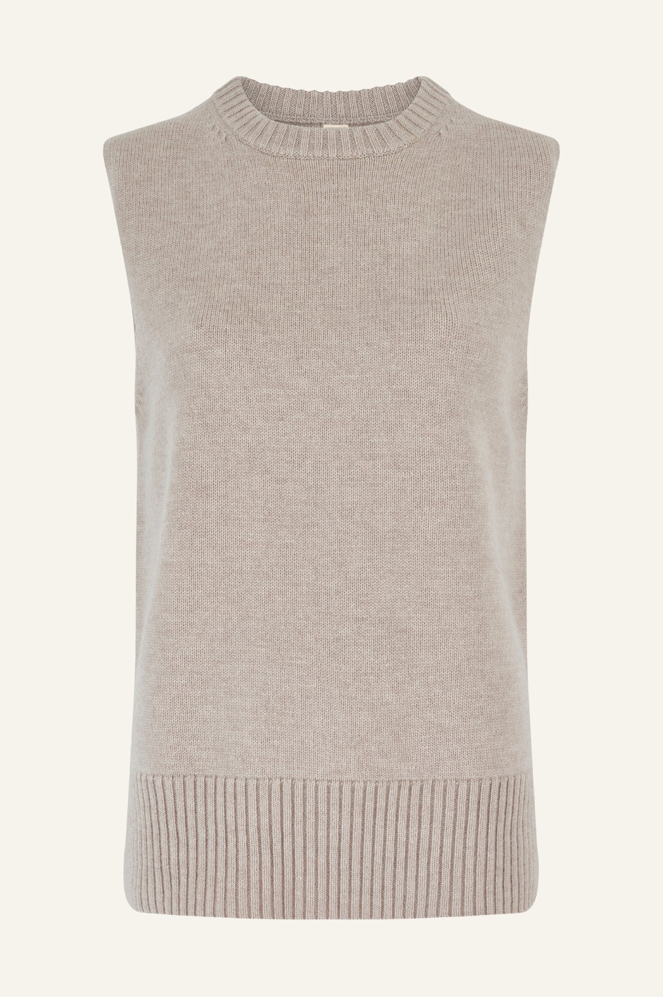Premium Merino Wool Long Knitted Tank Top - Soft & Breathable Women's Summer Layering Piece | Oat | Perfect for Travel, Yoga & Casual Wear