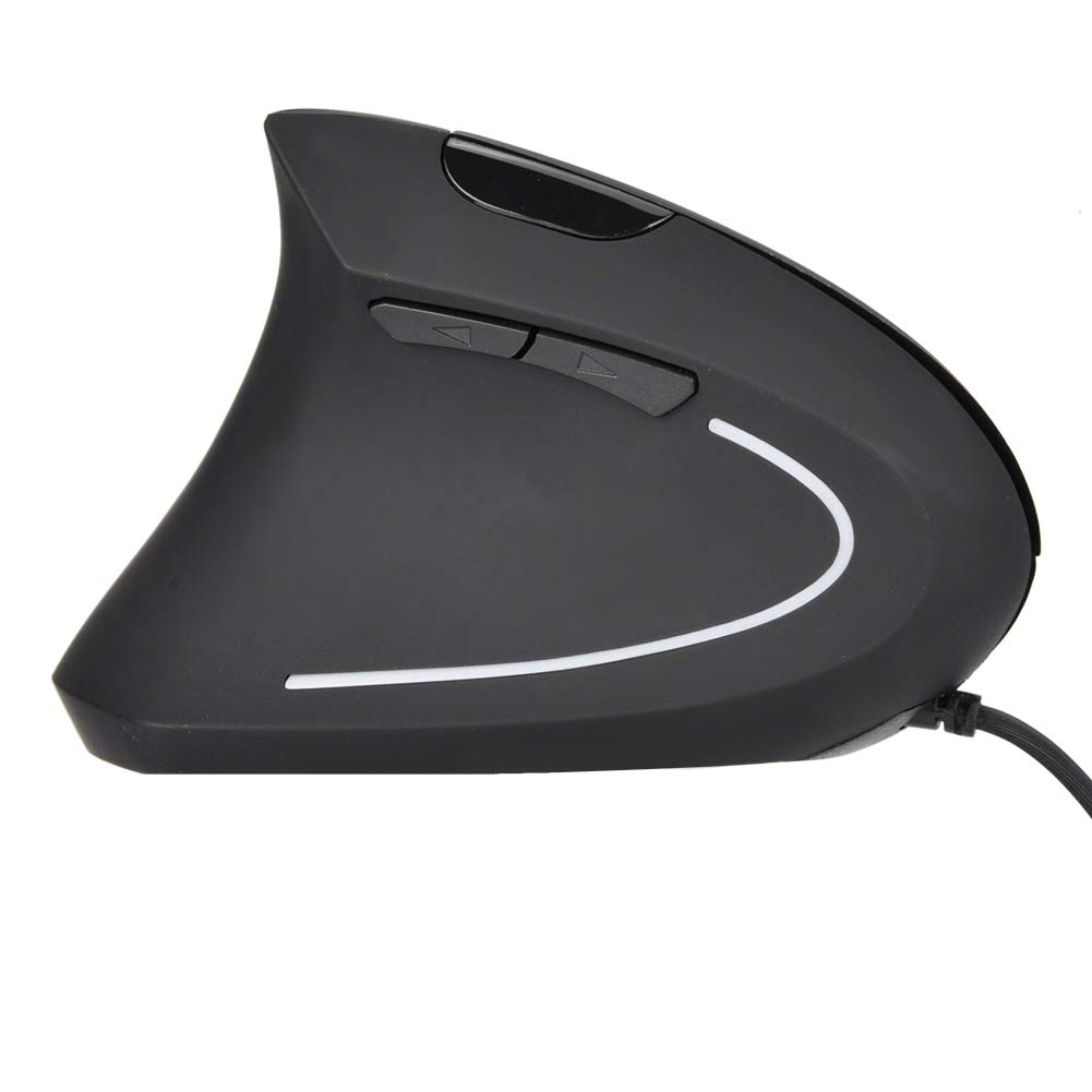 Wired Vertical Ergonomic Mouse for Left Hand - Gaming & Office Wrist Support Mouse for Laptop, PC, and Computer Use