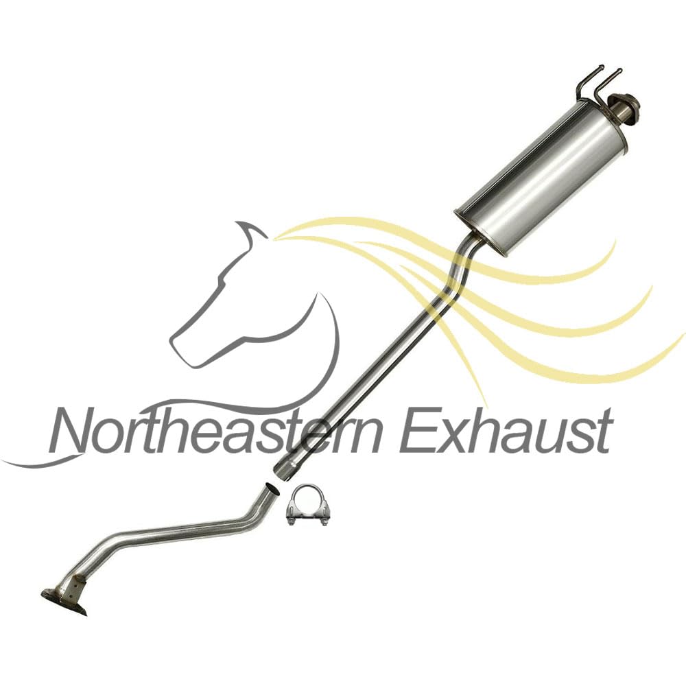 Stainless Steel Exhaust Resonator Pipe for Honda Civic 2001-2005 1.7L | Direct Fit Replacement Part with Gasket & Clamp | Improves Engine Performance & Sound | Perfect for Car Enthusiasts & DIY Mechanics