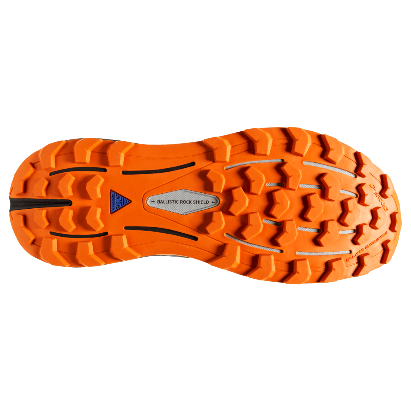 Brooks Cascadia 16 Trail Running Shoes for Men (2E Wide Width) - Oyster Mushroom/Orange Color | Durable Hiking & Outdoor Adventure Footwear