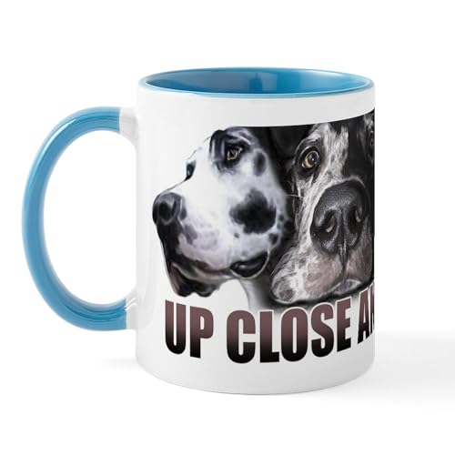White/Blue Inside - Great Dane Up Close Not RED Mug