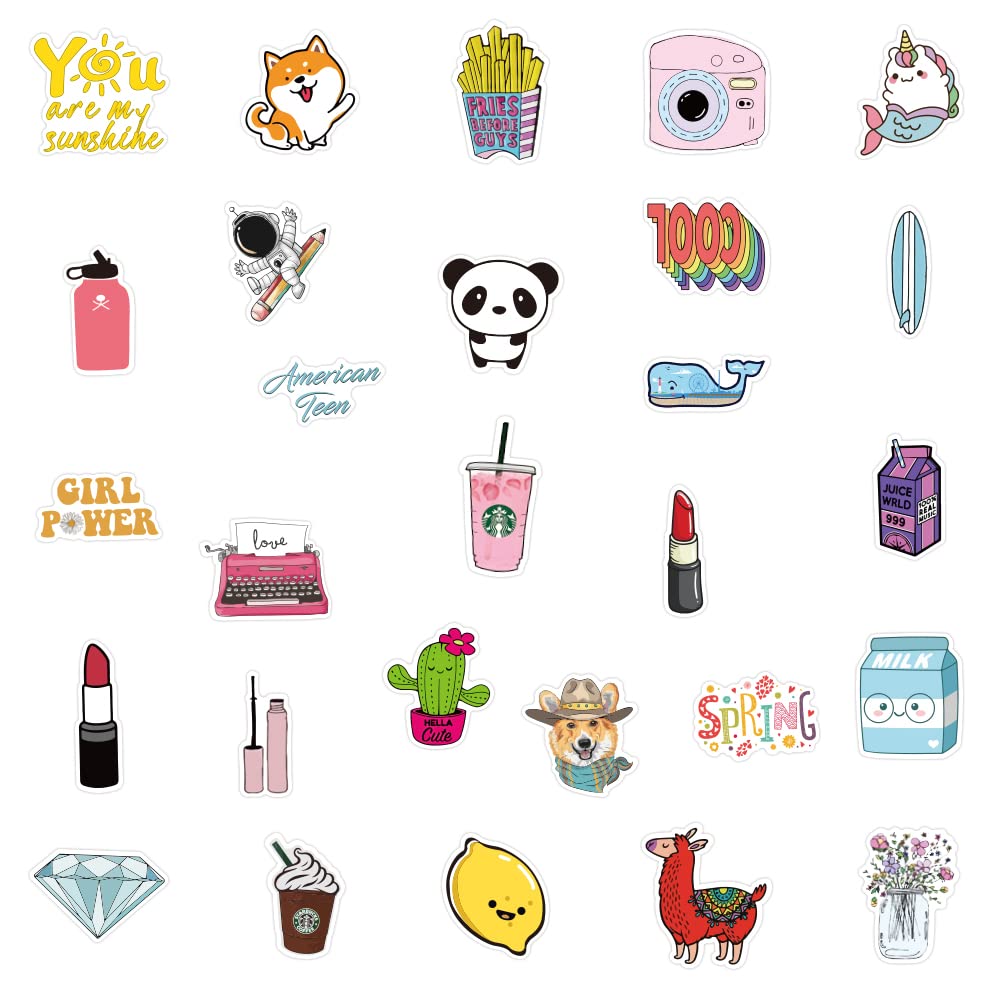 100pcs Waterproof Kids Stickers for Water Bottles - Fun Classroom Decals