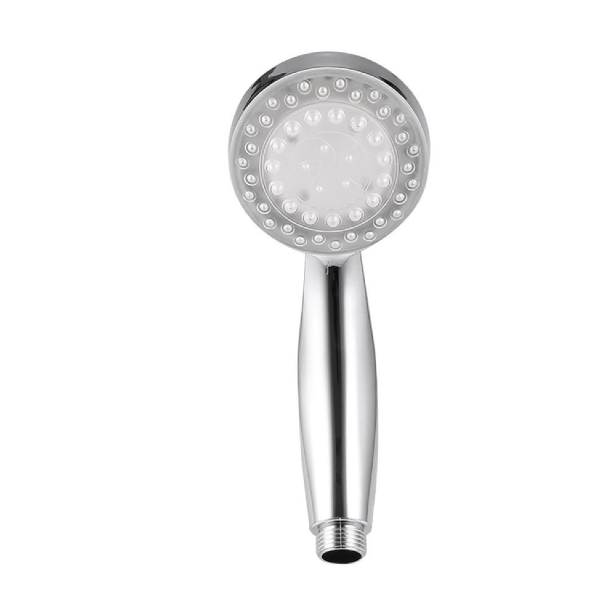 Rainbow LED Shower Head with Temperature Control - Color Changing Rainfall Shower for Bathroom, Self-Cycling RGB Lights, Round Design with 3 Color Modes - Perfect for Spa-Like Relaxation & Mood Lighting