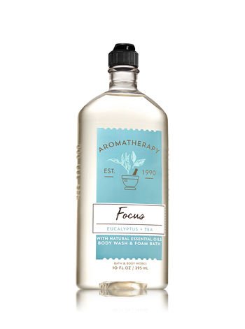 Aromatherapy Eucalyptus Tea Body Wash & Foam Bath by Bath & Body Works - 10 oz | Stress Relief & Relaxing Shower Experience