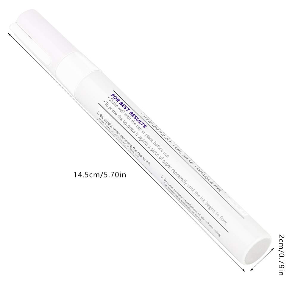 Premium Waterproof Tire Paint Pen - Professional White Car Tire Lettering Marker for Custom Designs & DIY Projects - Ideal for Car Enthusiasts & Auto Detailing