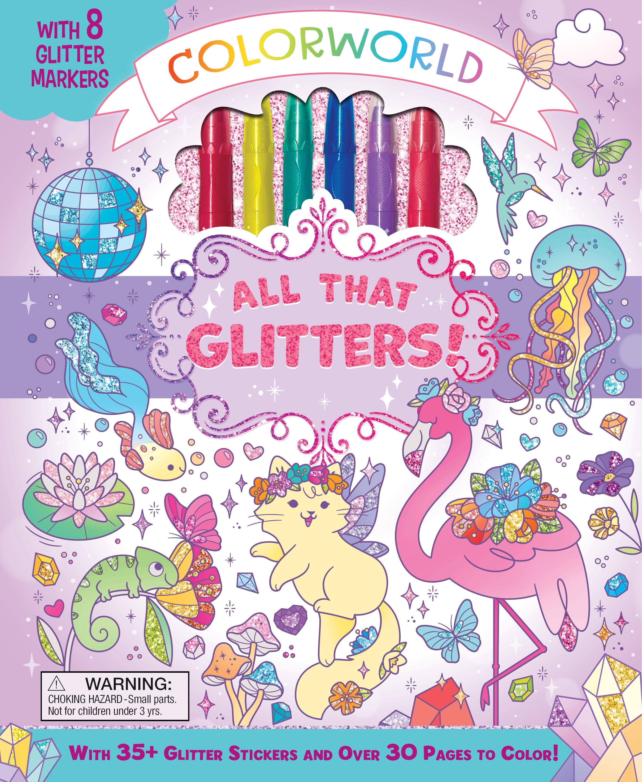 ColorWorld Glitter Coloring Kit - Premium Art Supplies for Kids & Adults | Perfect for DIY Crafts, Party Favors & Creative Relaxation