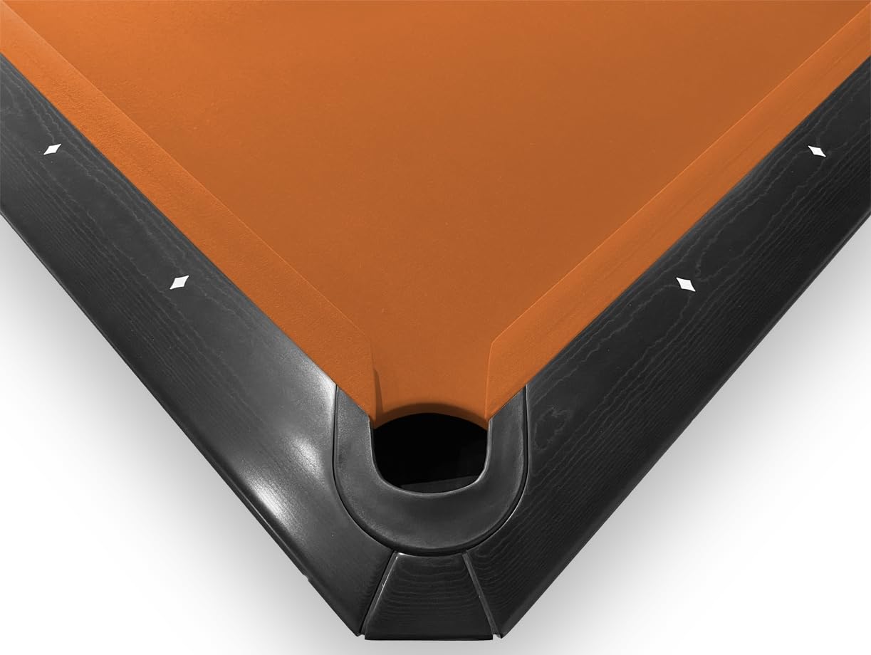 Premium Simonis 860 Pool Table Cloth Replacement Kit for 9-Foot Tables - Includes Precut Bed & Rail Cloth, Horsehair Brush, Spots & Chalk (Burnt Orange) | Professional Billiard Felt for Home Game Rooms & Pool Halls