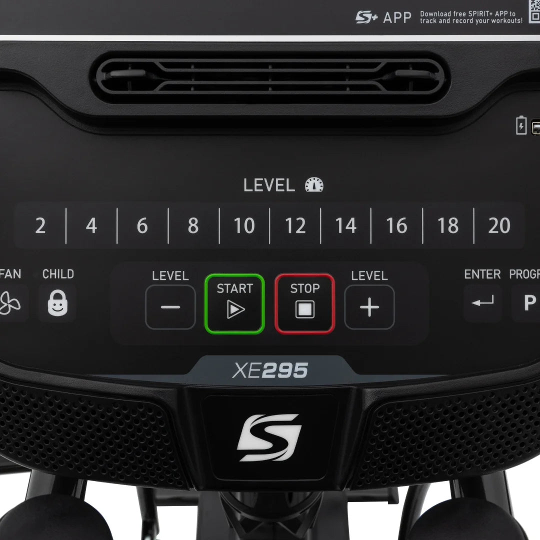 Spirit XE295V2 Elliptical Machine - Low Impact Cardio Trainer for Home Gym, Fitness & Weight Loss - Perfect for Small Spaces & Apartment Workouts