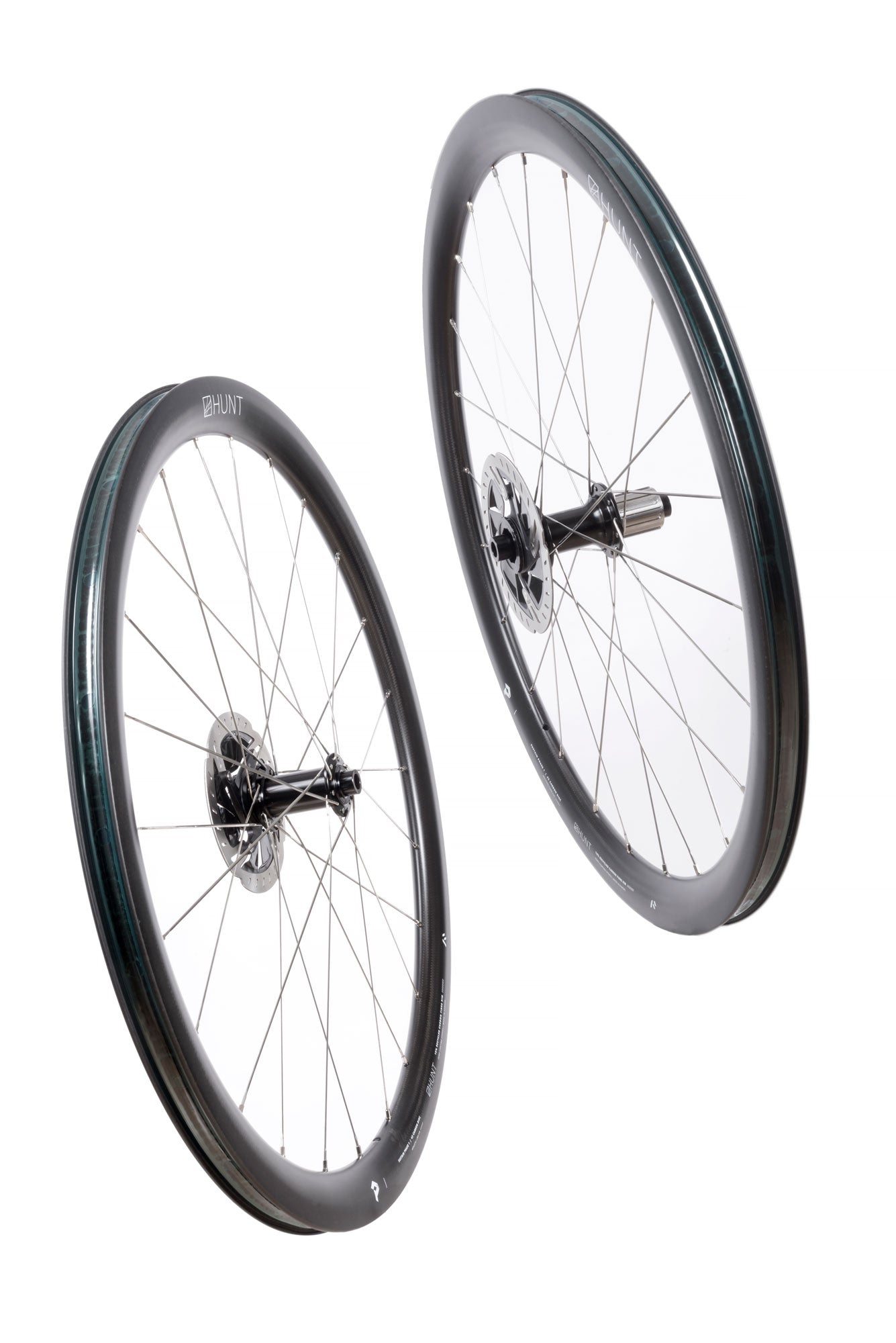 HUNT Sustain Phase One 42 Carbon Disc Ti Wheelset - Lightweight Carbon Fiber Wheels for Road & Gravel Bikes - Perfect for Racing, Endurance & Adventure Cycling