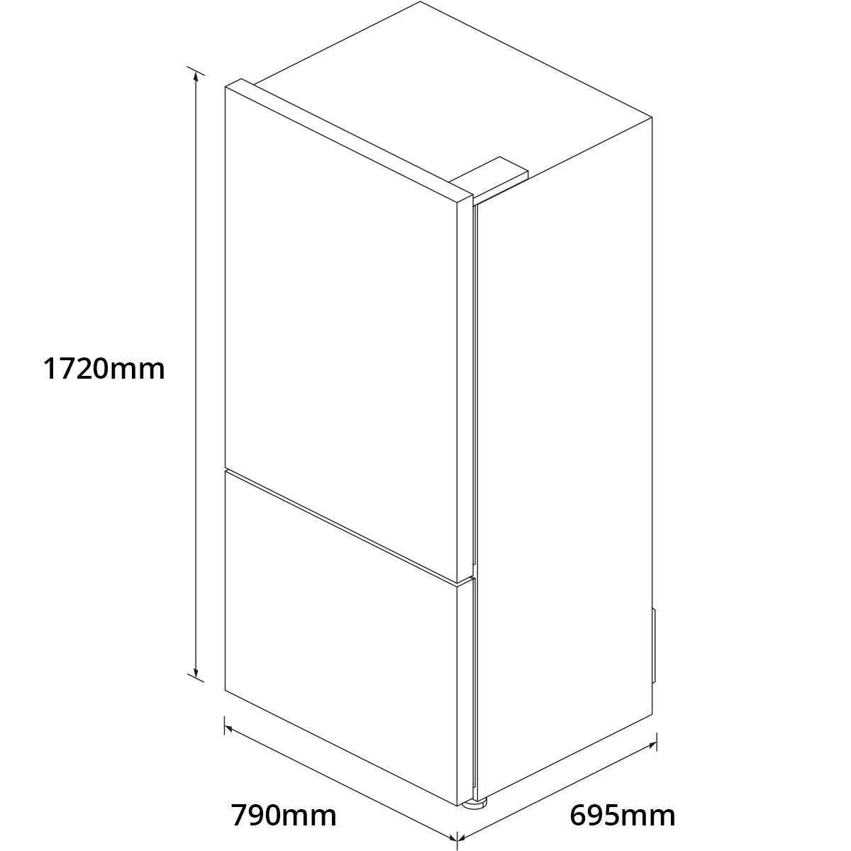 Fisher & Paykel Series 5 494L Bottom Mount Refrigerator - Black Stainless Steel, Right Hinge (RF522BRPB6) | Energy Efficient, Spacious Design for Modern Kitchens