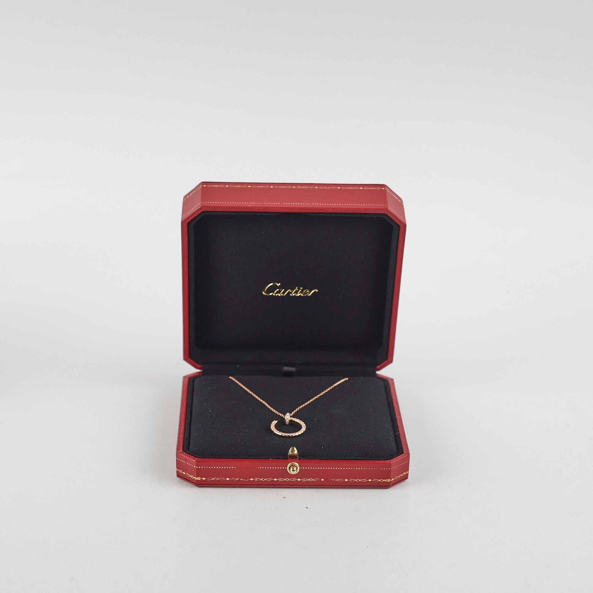 Cartier Juste Un Clou Rose Gold Diamond Necklace for Women - 18K Pink Gold Luxury Jewelry Gift for Anniversary, Valentine's Day & Special Occasions