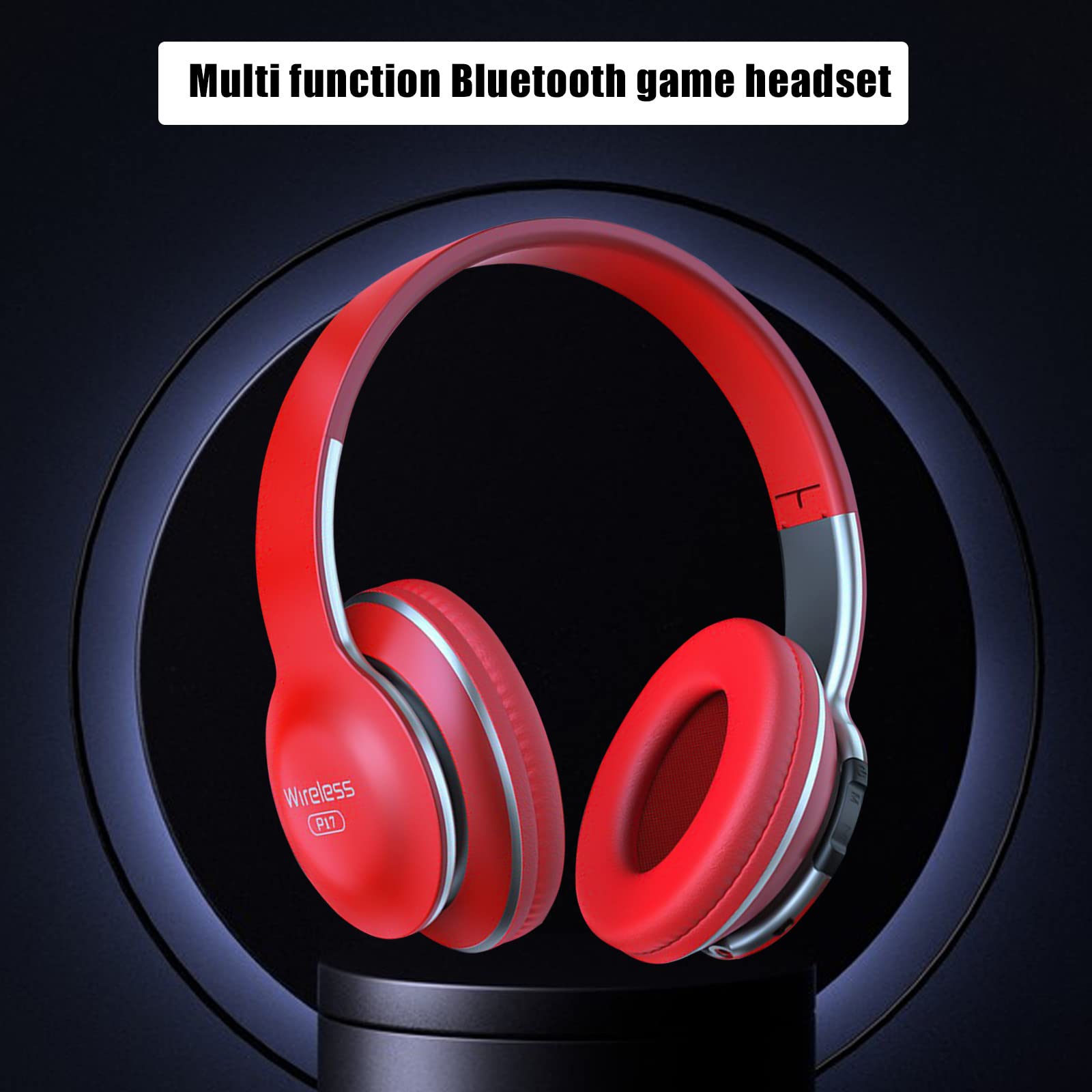 Premium Bluetooth Headset with Subwoofer & Live 5.0 - Wireless Call Headphones for Mobile/Tablet | High-Quality Craftsmanship & Crystal Clear Sound | Perfect for Work Calls, Gaming & Music Streaming