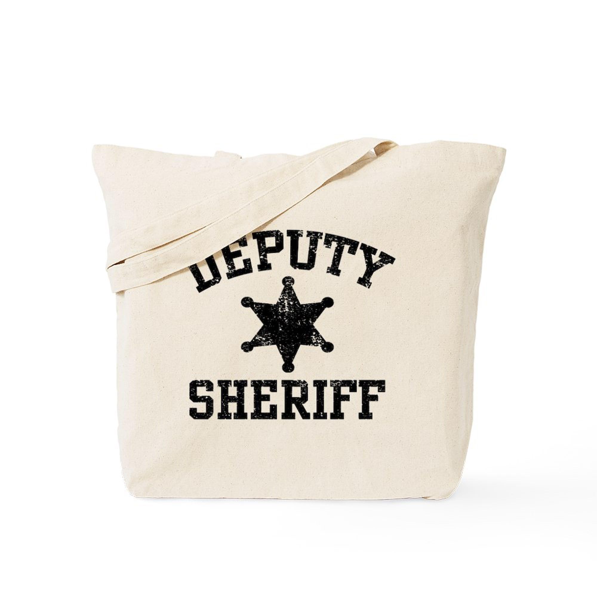 Deputy Sheriff Tote Bag - Natural Canvas Reusable Shopping Bag for Groceries, Beach & Work | Durable Eco-Friendly Tote with Law Enforcement Design