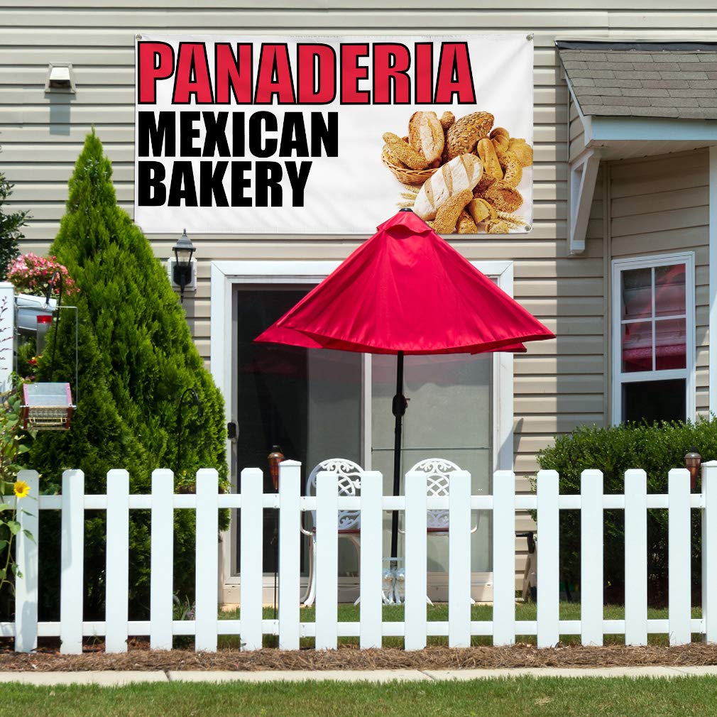Custom Vinyl Banner for Mexican Bakery & Restaurant - Weatherproof Outdoor Yard Sign with 10 Grommets (60x144 Inches) - Perfect for Food Businesses, Events, and Industrial Use