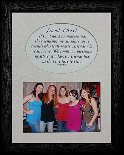Friends Like US Personalized Picture & Poetry Keepsake Photo Frame - Black Wooden Frame for Home Decor, Wedding Gift, Anniversary Present - JoyceBoyce.com