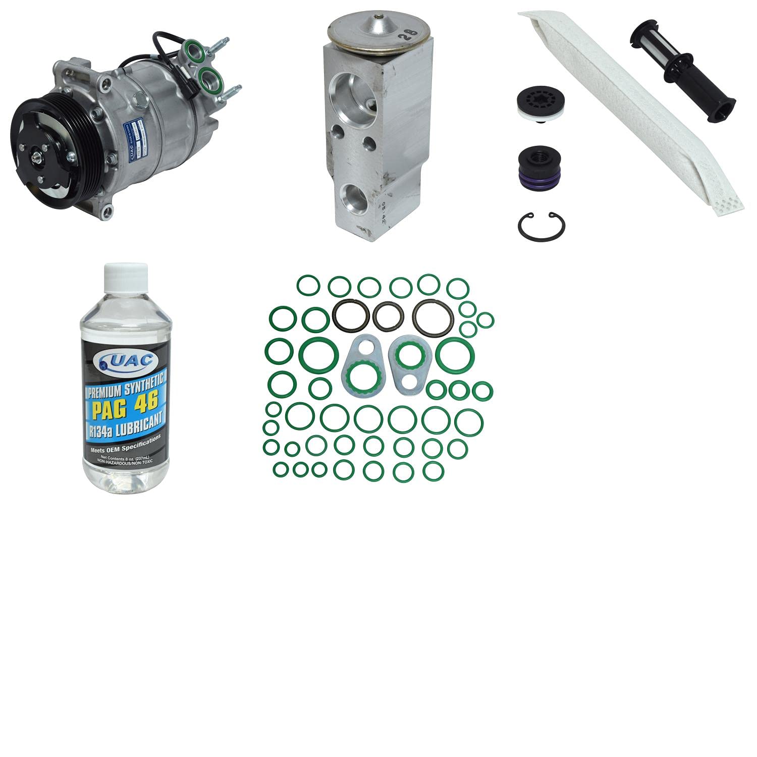 New A/C Compressor & Component Kit for Jaguar XK XKR XKR-S - Complete Cooling System Replacement for Hot Weather & Long Drives