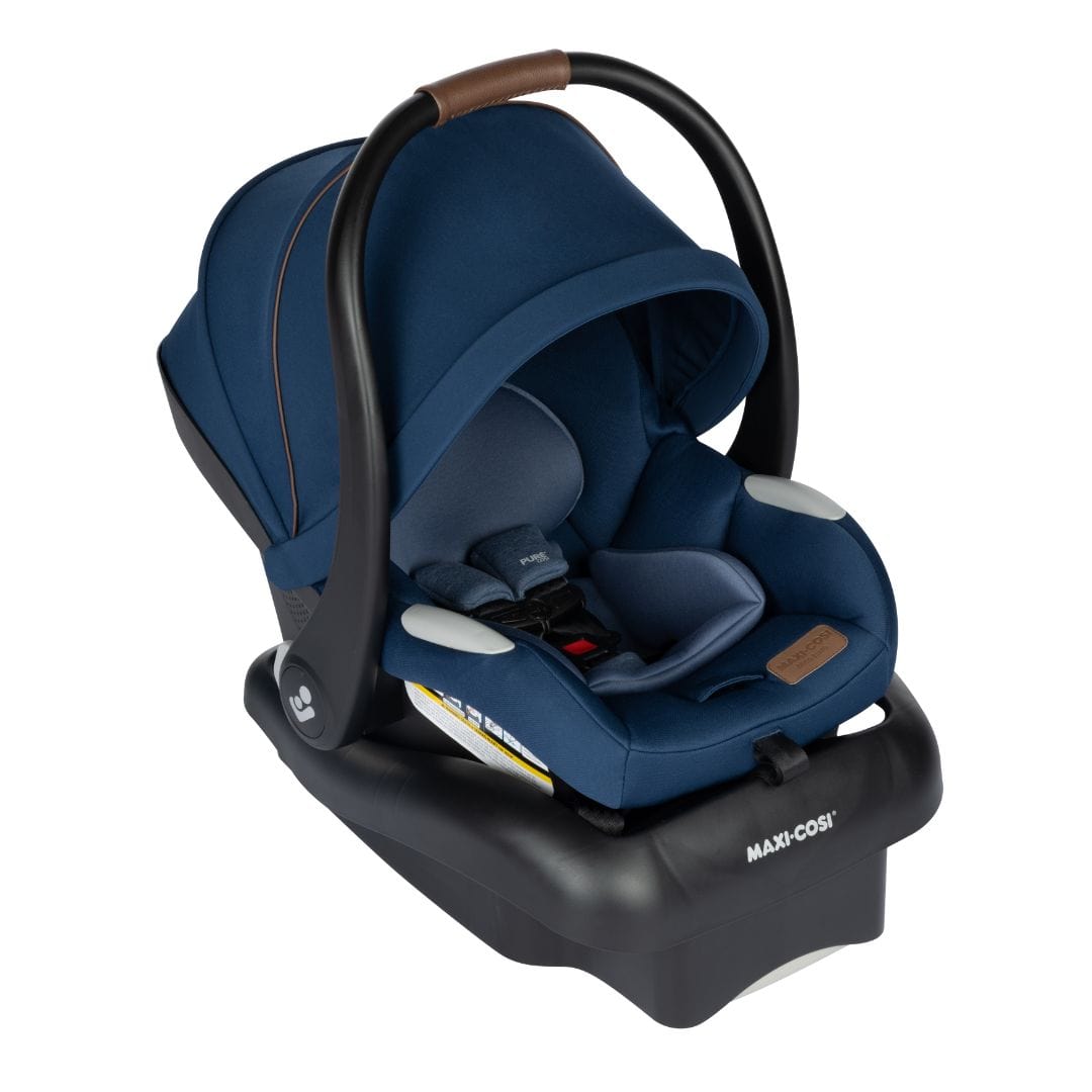 Maxi Cosi Mico Luxe Infant Car Seat with Vegan Leather Grip - Premium Baby Safety Car Seat for Newborns - Perfect for Travel, Shopping & Family Outings