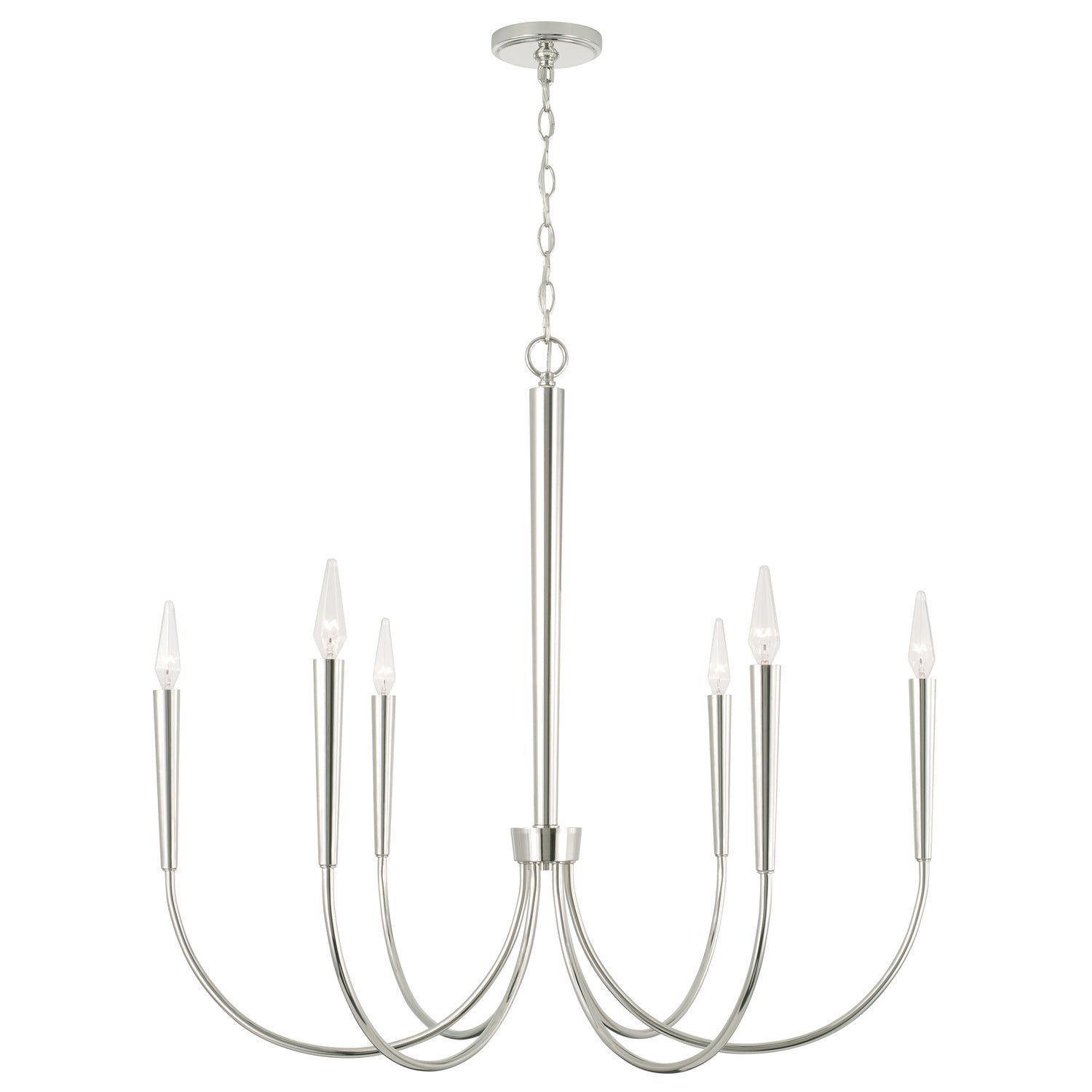 Capital Lighting Six Light Chandelier - Elegant Modern Ceiling Fixture for Dining Room, Living Room & Bedroom | Perfect for Home Decor & Interior Design