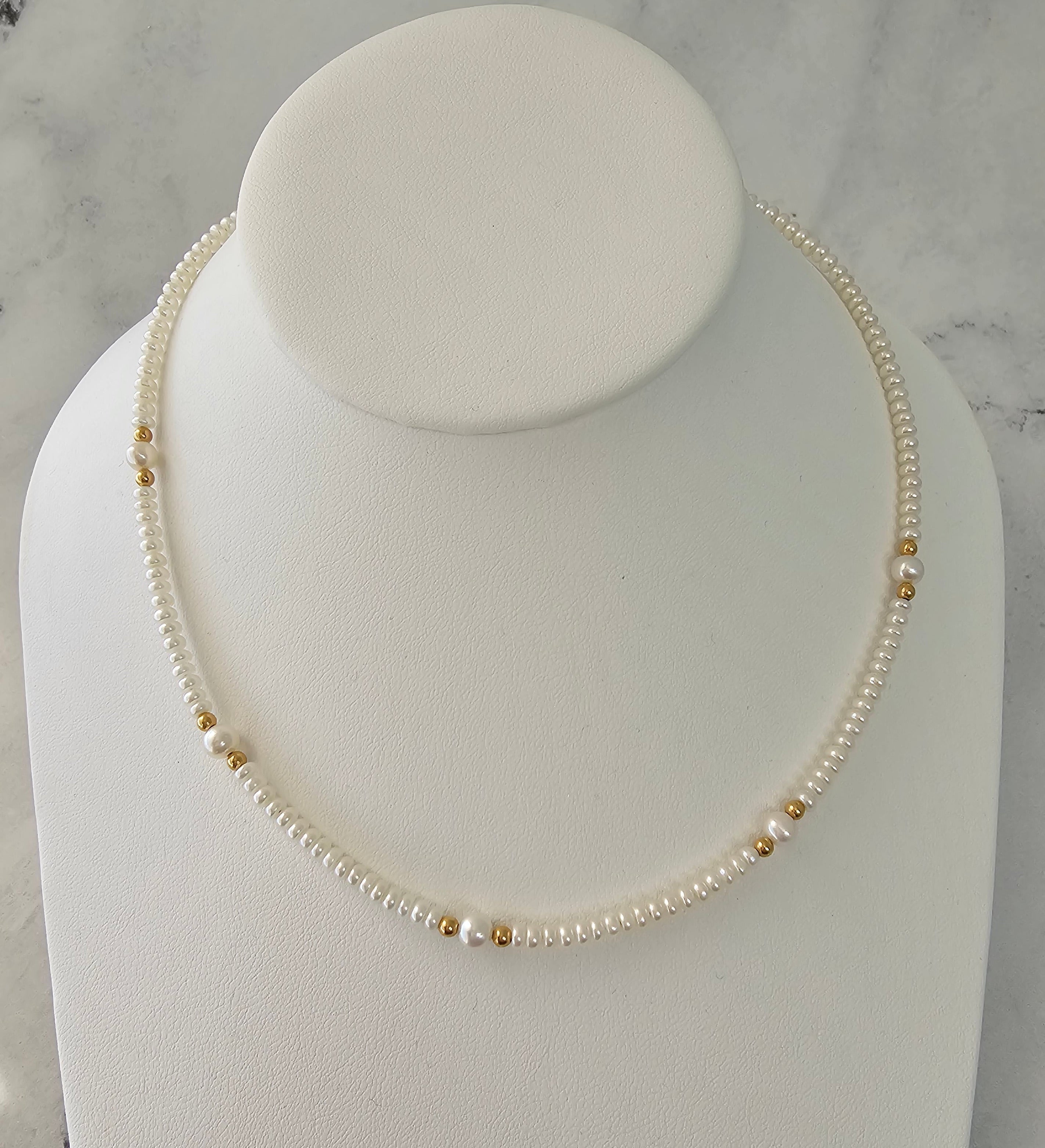 Elegant Button-Shaped Freshwater Pearl Necklace - 16 Inch Strand for Women, Perfect for Weddings, Parties & Everyday Wear