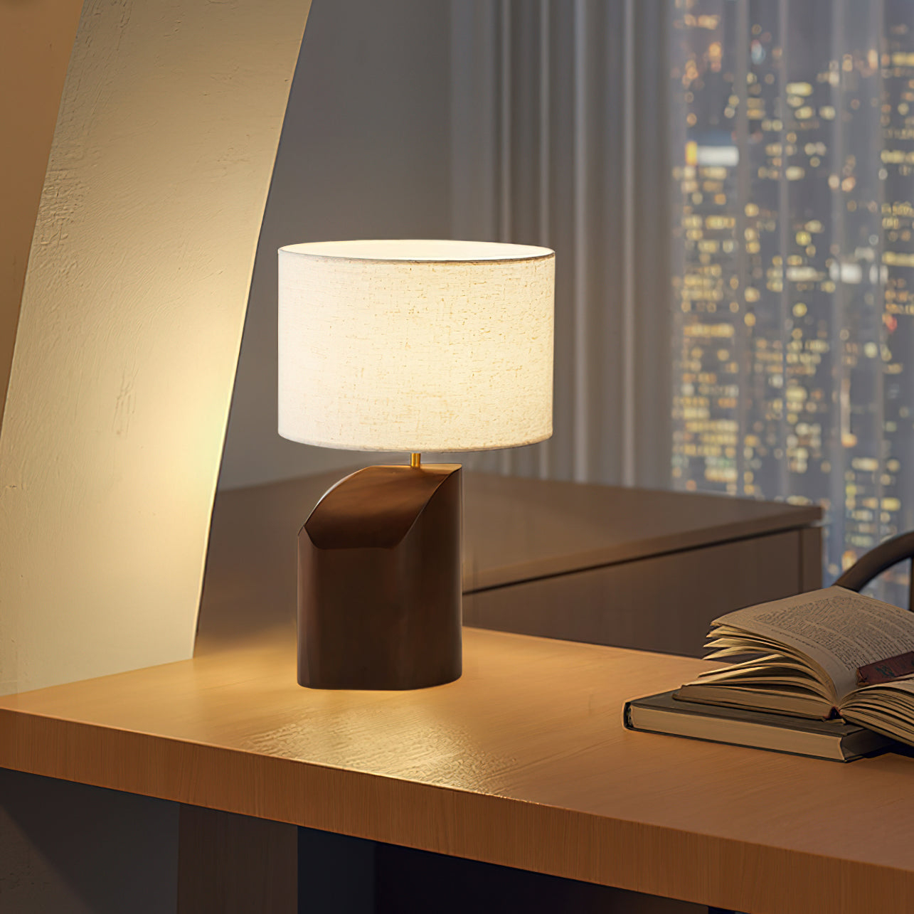 Arouca Modern Table Lamp - Stylish LED Bedside Night Light for Living Room, Bedroom & Office - Warm White & Cool White Dimmable Lighting