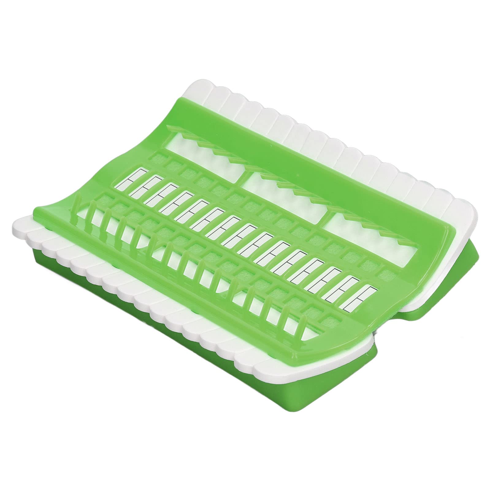 Embroidery Floss Organizer - 30 Position Plastic Shelf with Foam Notches | Reusable Thread Storage for Pointed Needles (Green) | Perfect for Cross Stitch, Needlework & Craft Organization