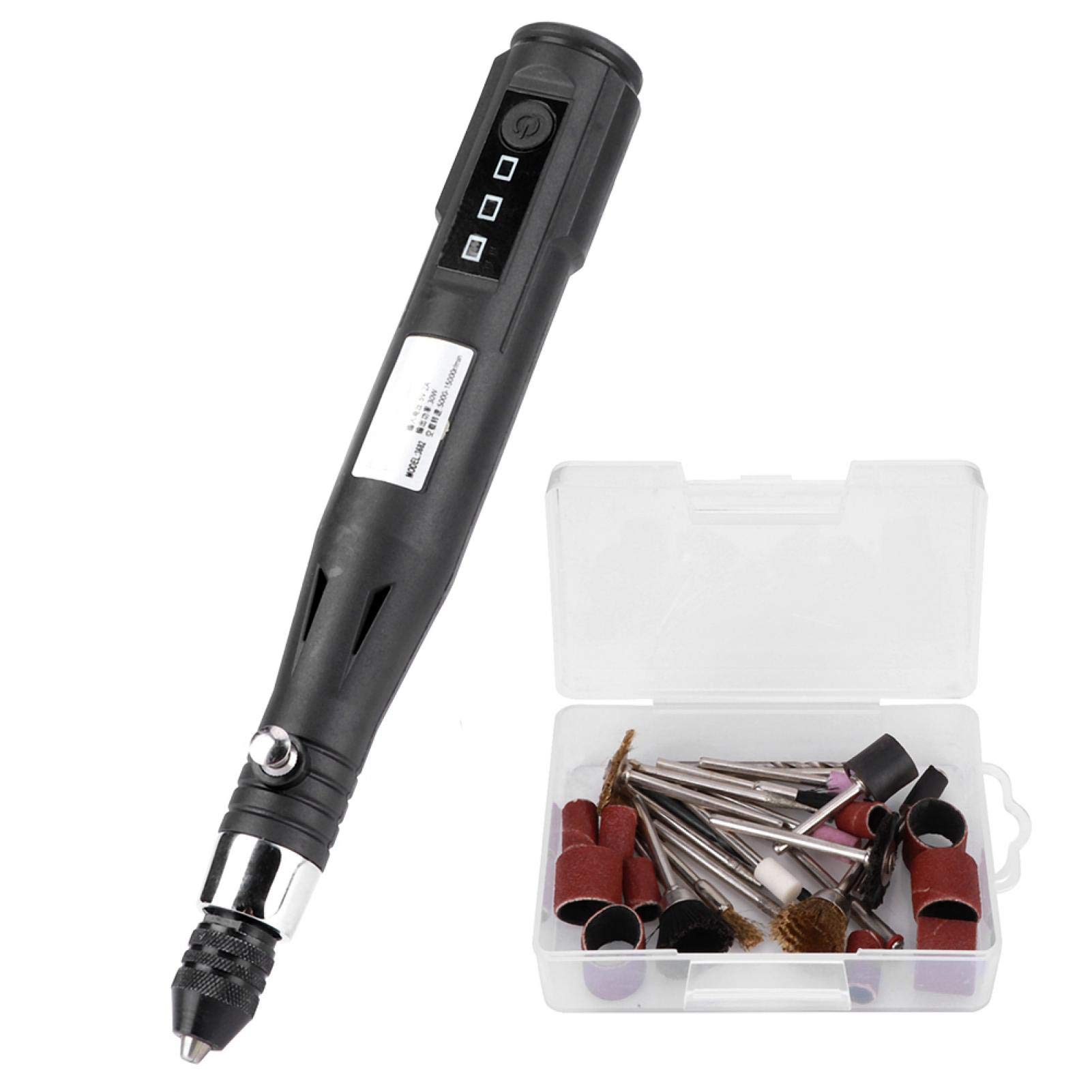 Electric Mini Drill & Grinder Pen - Portable Rotary Tool Kit 5000-15000 RPM with 5V 2A Power - Perfect for DIY Crafts, Jewelry Making, Wood Carving, Metal Engraving & Home Repairs