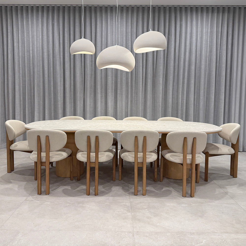 BERLY Dining Chair - Modern Oat & Natural Wooden Chair for Kitchen, Dining Room, or Home Office - Comfortable & Stylish Seating Solution