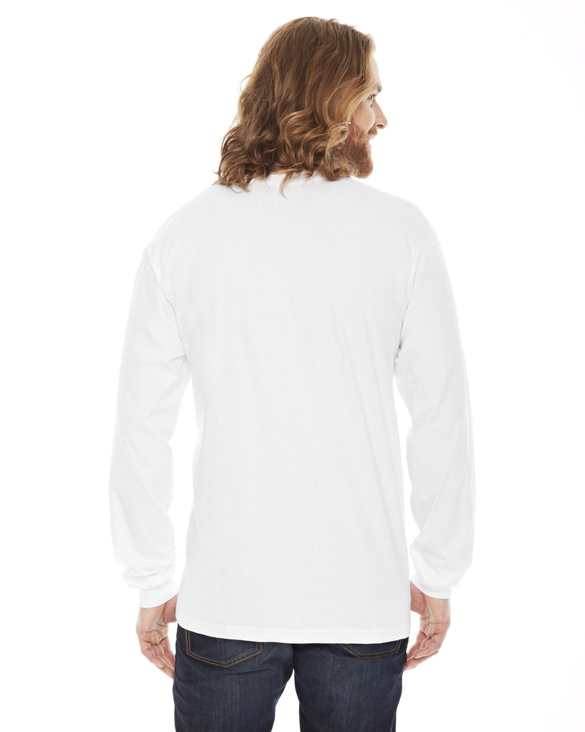 American Apparel 2007W Unisex Fine Jersey Long Sleeve T-Shirt - Soft Cotton Crewneck Tee for Men & Women - Perfect for Casual Wear, Layering & Everyday Comfort