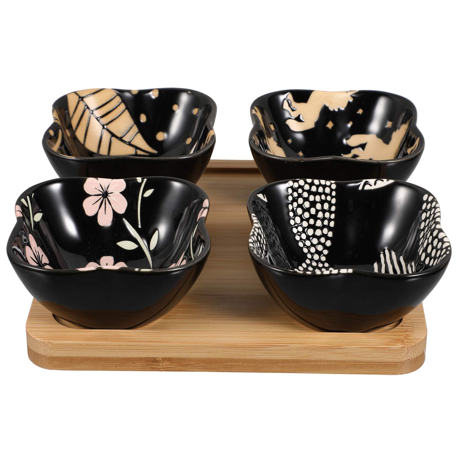 Japanese Style Ceramic Sauce Dishes Set - UPKOCH Seasoning Bowls for Soy Sauce, Vinegar & Condiments - Perfect for Sushi, Ramen & Asian Dining Tableware