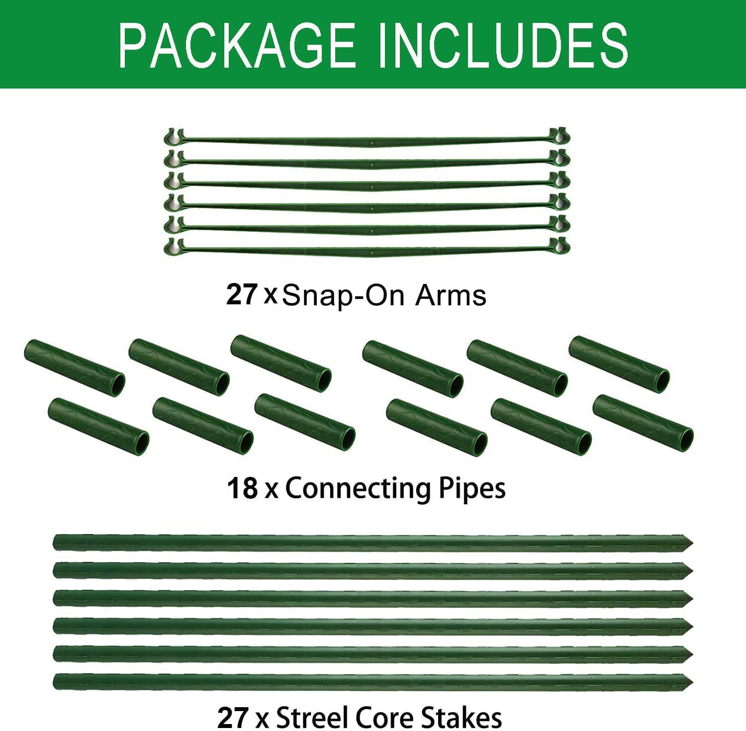 3 Packs 48 Inch Adjustable Tomato Cages - Heavy Duty Plant Supports for Tomatoes, Vegetables, Flowers & Climbing Plants | Garden Trellis for Outdoor Gardening, Backyard Farming & Vertical Growing