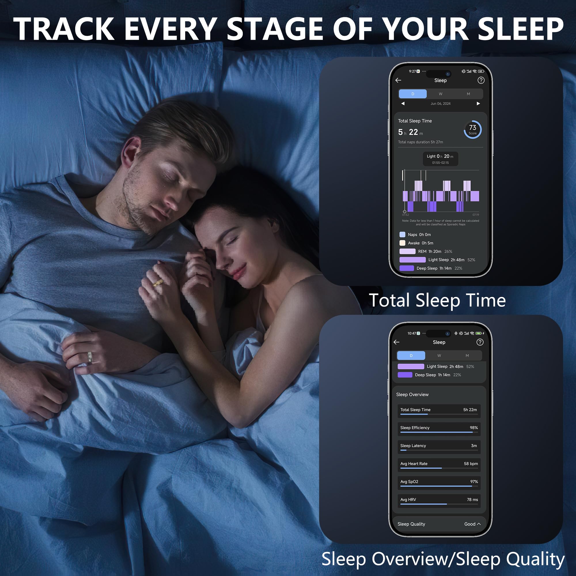 Smart Fitness Ring for Women & Men - Sleep & Step Tracker with Heart Rate Monitor | Waterproof Health Activity Tracker, iOS & Android Compatible (Silver, Size 11) - Perfect for Workouts, Sleep Monitoring & Daily Health Tracking