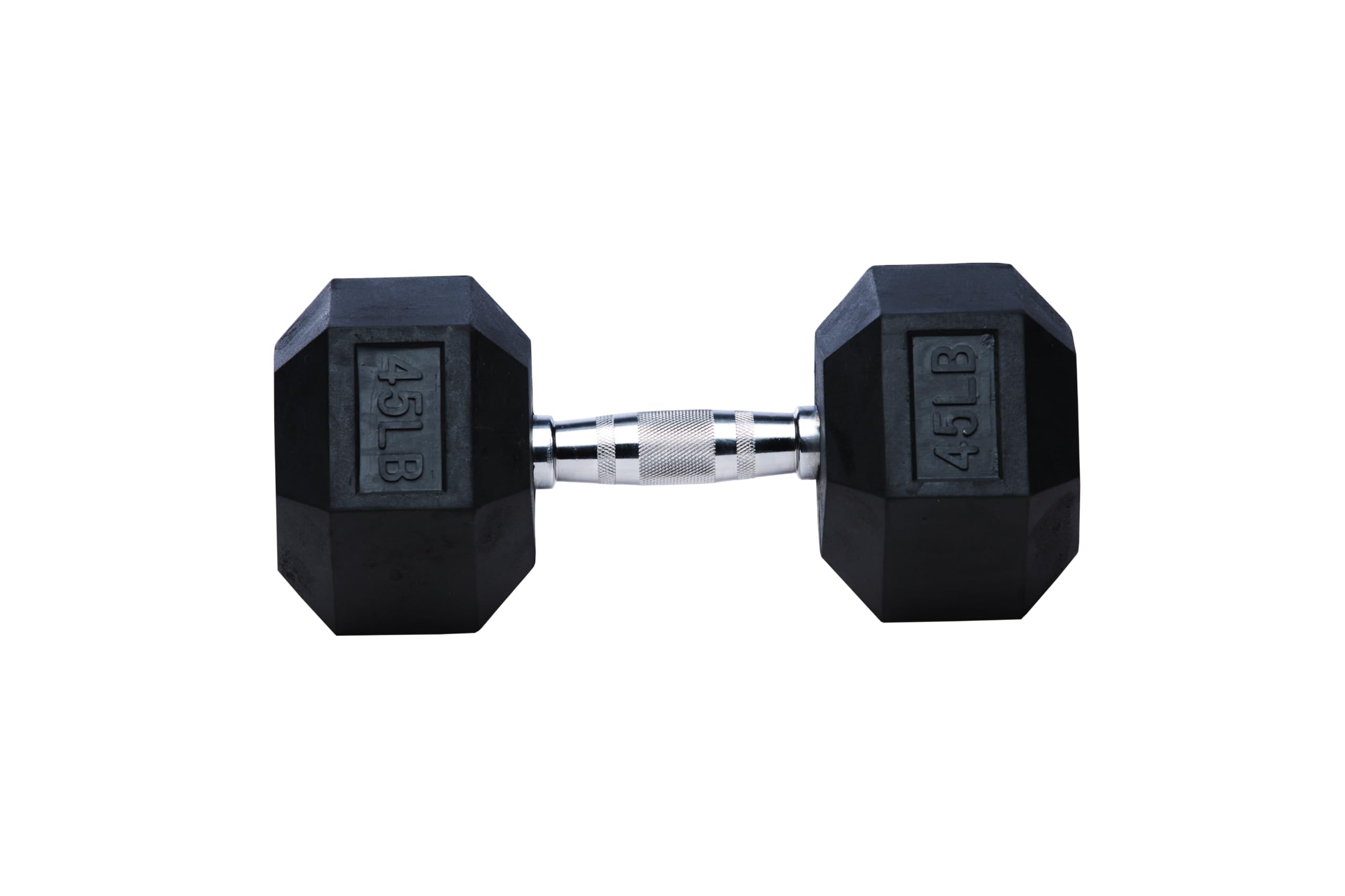 No-Roll Rubber Coated Dumbbells with Knurled Steel Handle - 10-60lbs for Home Gym Strength Training - Perfect for Weightlifting, CrossFit & Fitness Workouts