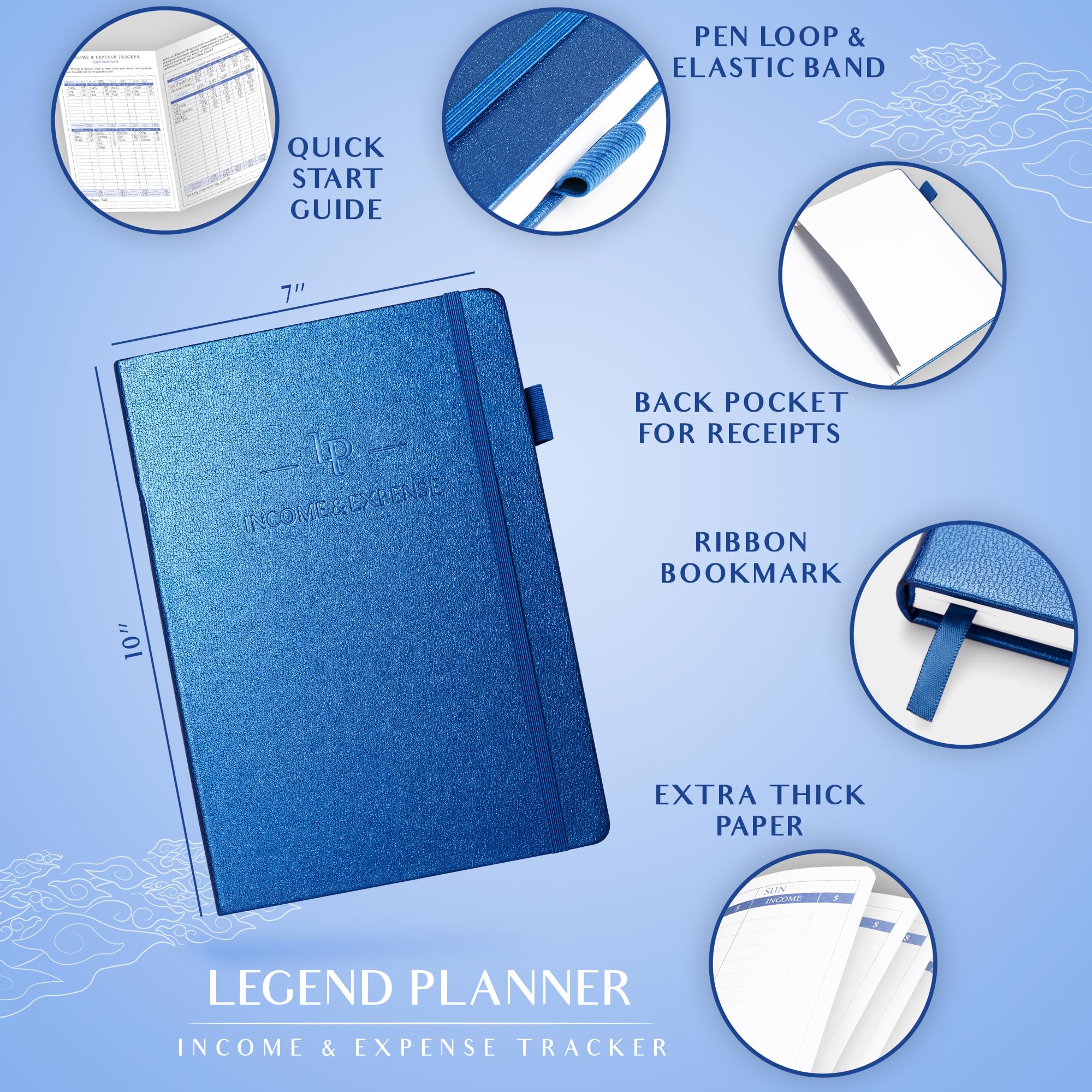 Small Business Accounting Ledger - Income & Expense Tracker Notebook for Bookkeeping (7x10