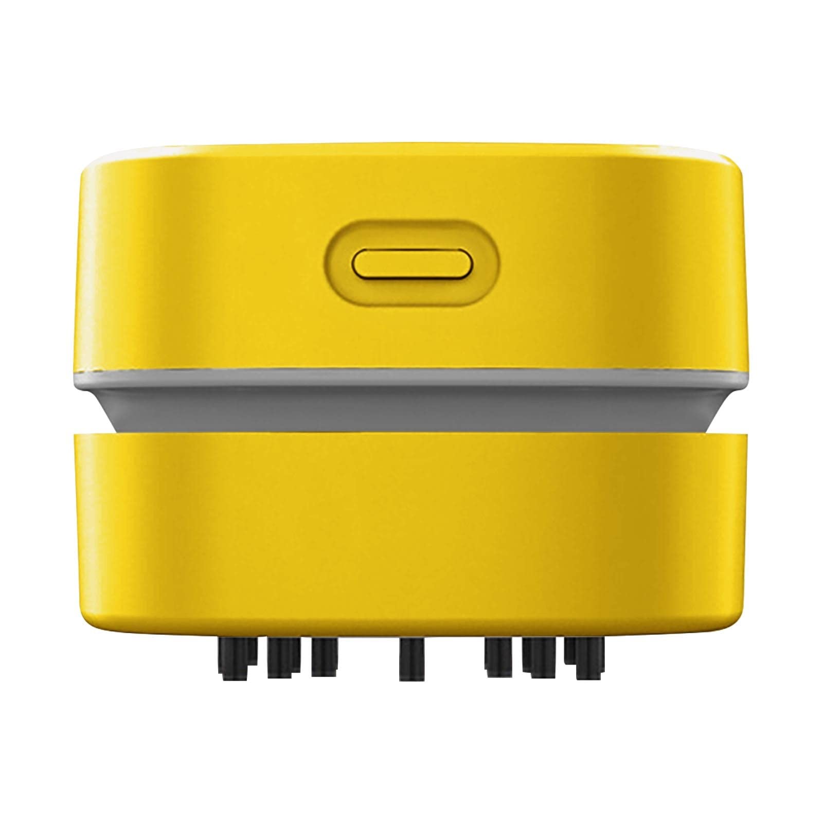 USCallm Mini Electric Vacuum Cleaner - Portable Desktop Vacuum with Multifunction Eraser Cleaner | Detachable USB Rechargeable Design for Home, Office & Kitchen Cleaning | Compact Dust Cleaner for Keyboard, Car, Workspace (Yellow)