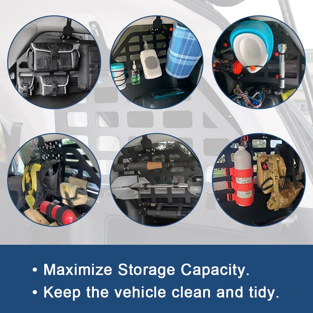 Toyota 4Runner Rear Window MOLLE Panels (2010-2024) | Modular Storage System for Cargo Organization | Durable Trunk Rack Accessories | Perfect for Camping, Off-Roading & Gear Storage