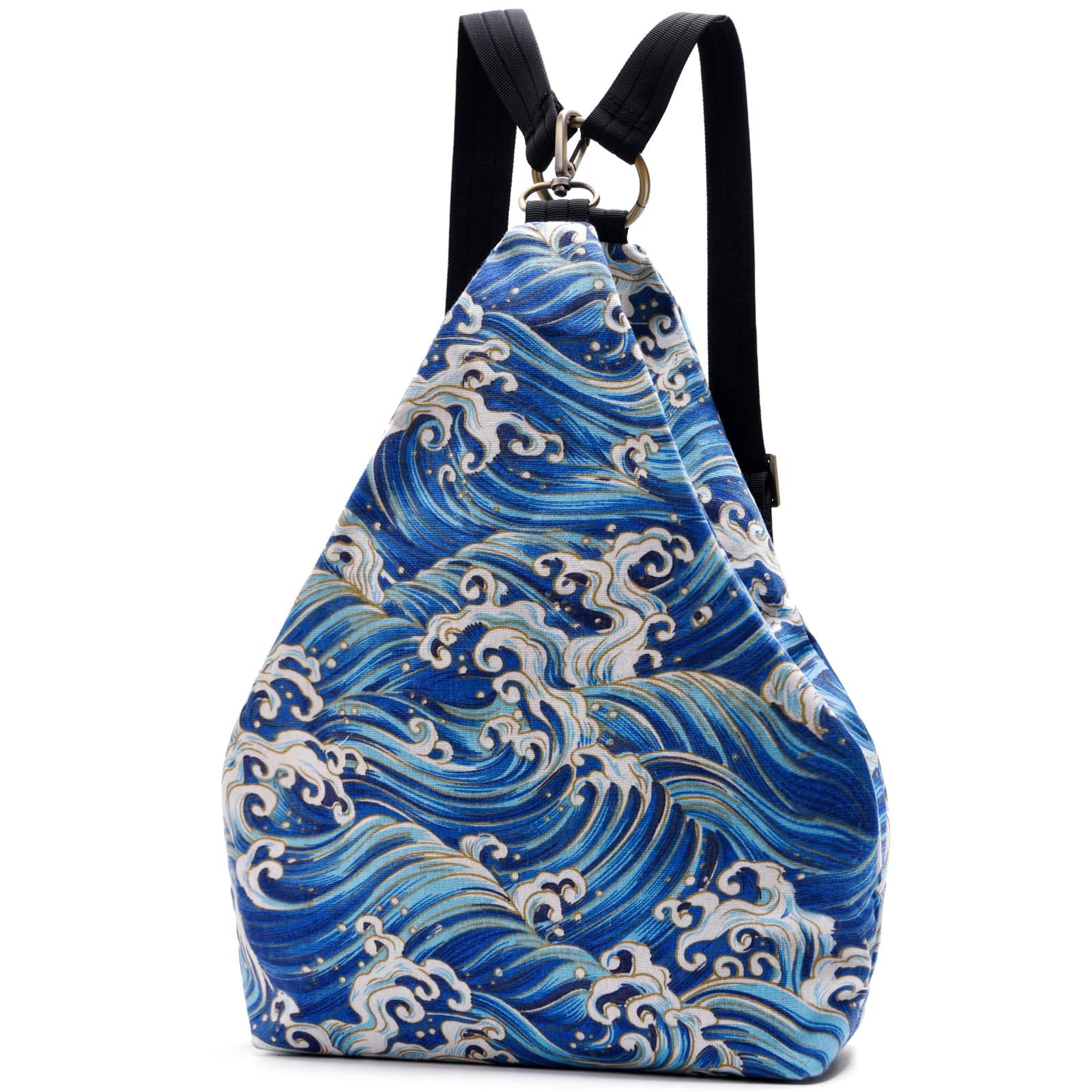 Black Butterfly Premium Women's Backpack - Bohemian Style Fashion Casual Daypack, Small Backpack Purse (13-inch, Blue) - Perfect for Travel, Work & College Campus