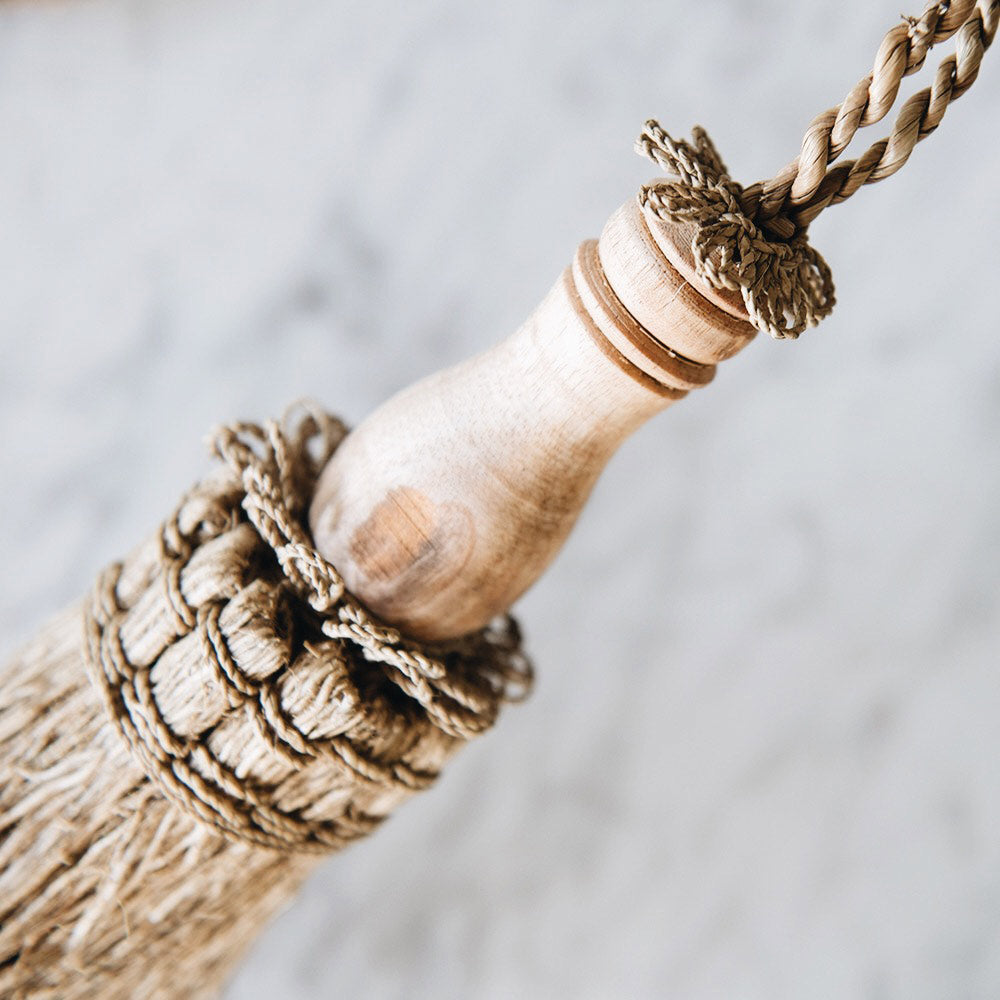 Natural Wood & Vetiver Tassel Air Freshener - Handmade Home & Car Aroma Diffuser for Fresh Scent | Perfect for Living Room, Bedroom, Office & Vehicle