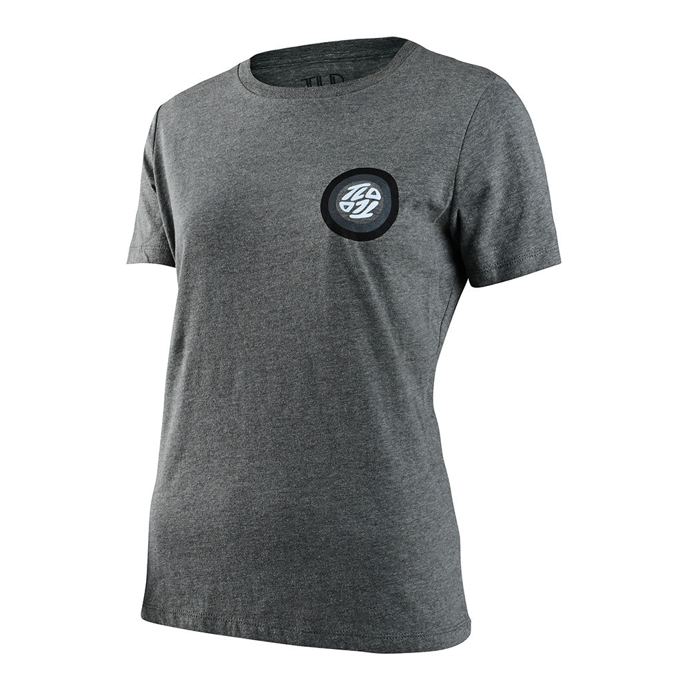 Women's Short Sleeve T-Shirt - Soft Spun Cotton Deep Heather V-Neck Top for Casual Wear & Everyday Comfort