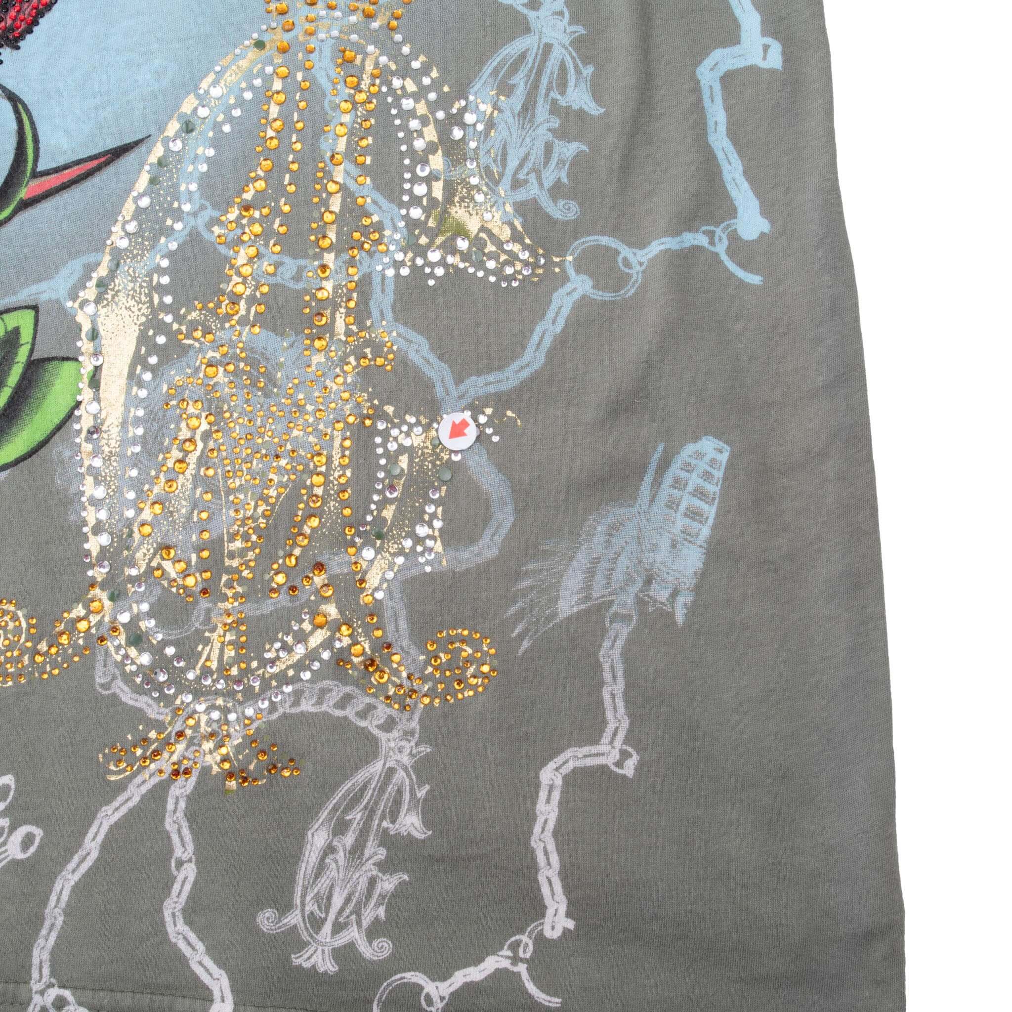 Vintage Christian Audigier Rhinestones Skull T-Shirt 2000s XL - Made in USA - Gothic Fashion & Rock Style Tee for Men and Women