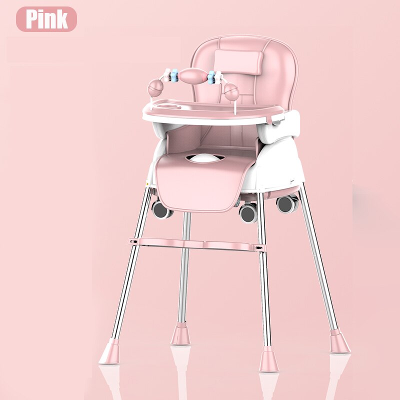 Best Baby High Chair with Removable Tray - Adjustable Height & Foldable for Easy Storage - Perfect for Feeding, Playtime & Learning at Home or Restaurant