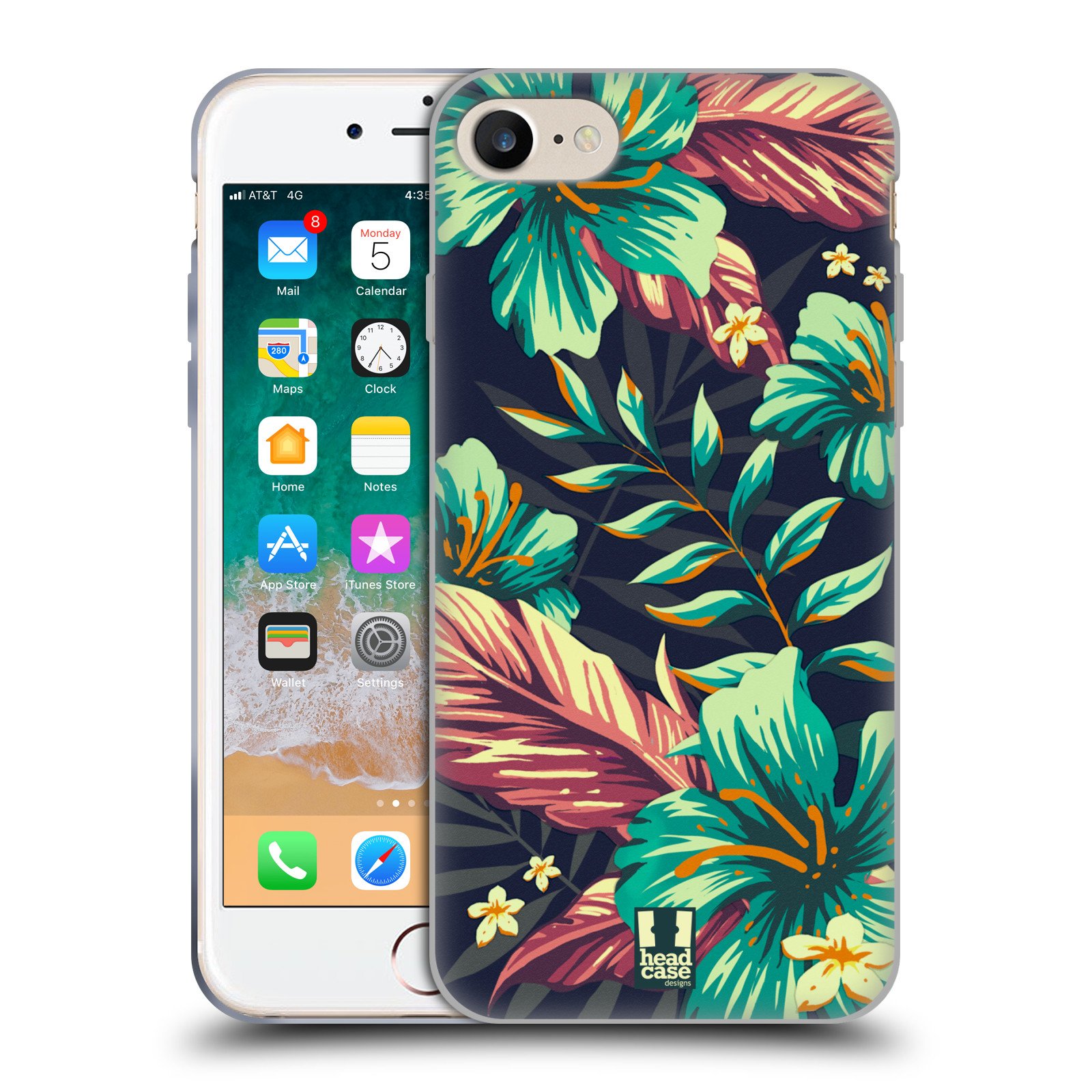 Jungle Tropical Prints Soft Gel Phone Case Compatible with Apple iPhone 7/8/SE 2020 & 2022 - Durable Protective Cover for Everyday Use, Travel & Outdoor Adventures