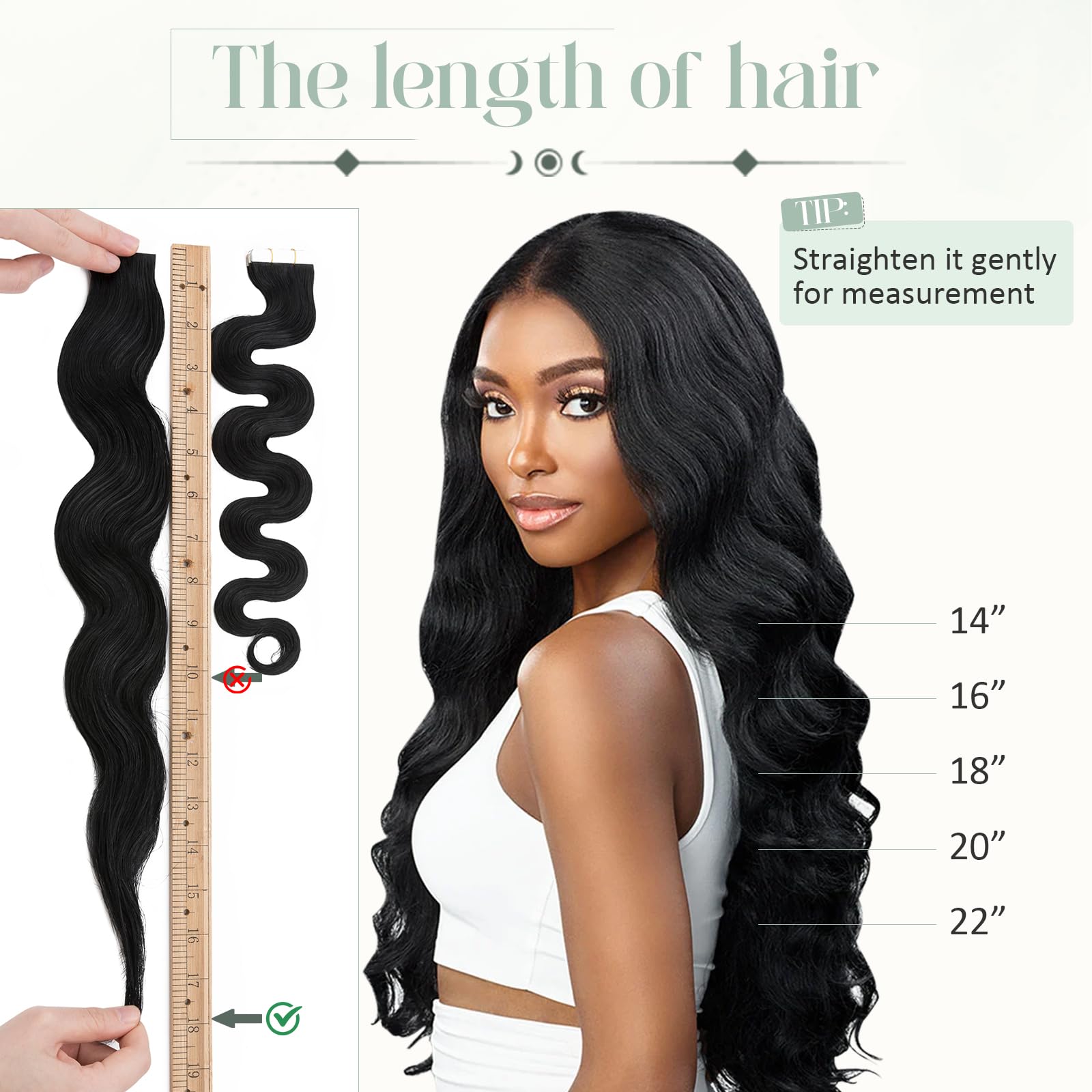 40pcs 100g Tape in Hair Extensions 100% Remy Human Hair - Balayage Medium Brown #04, Seamless Skin Weft, 22 Inch Curly Wavy Extensions for Volume & Length | Perfect for Parties, Weddings & Daily Styling