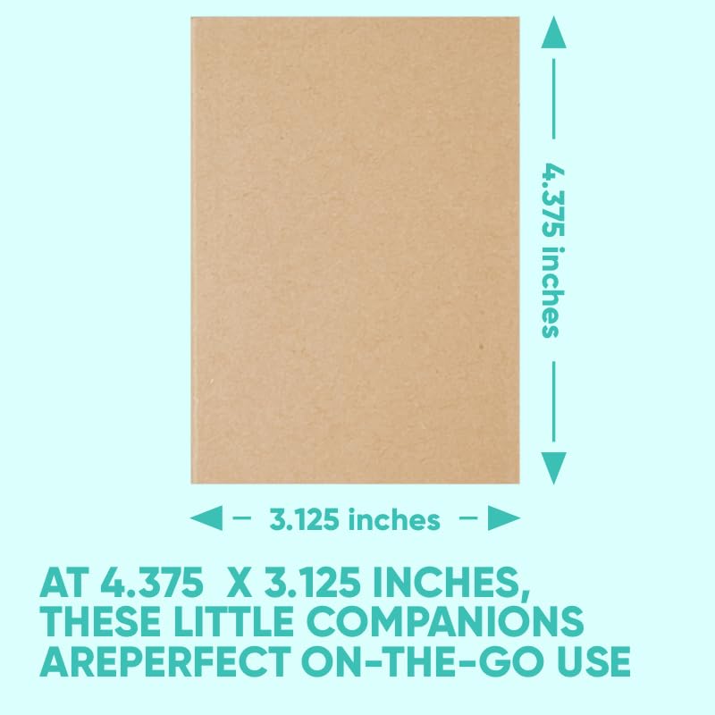 K-Kraft Mini Notepads with Kraft Paper Covers - 36 Pack of 4.5