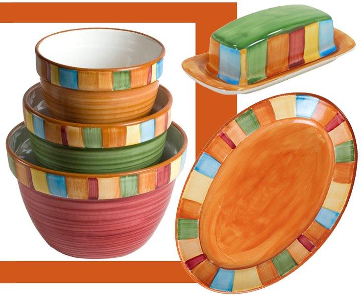 Colorful Southwestern Serape Mixing Bowls Set of 3 - Durable Ceramic Serving Bowls for Kitchen, Dining & Entertaining - Perfect for Salads, Snacks, Chips & Dips