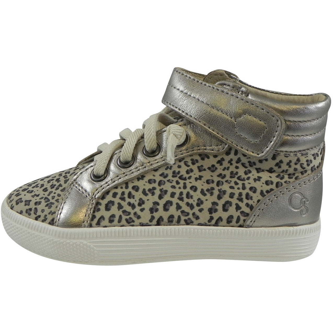 Old Soles 1035 Girls' Plush Lace-Up High Top Sneakers - Titanium Comfort Shoes for School, Play & Everyday Wear