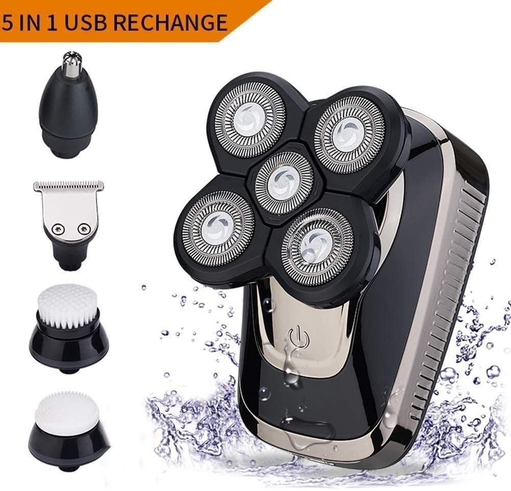 Men's Wet & Dry Electric Shaver & Trimmer Kit - Waterproof Multifunctional Grooming for Beard & Hair