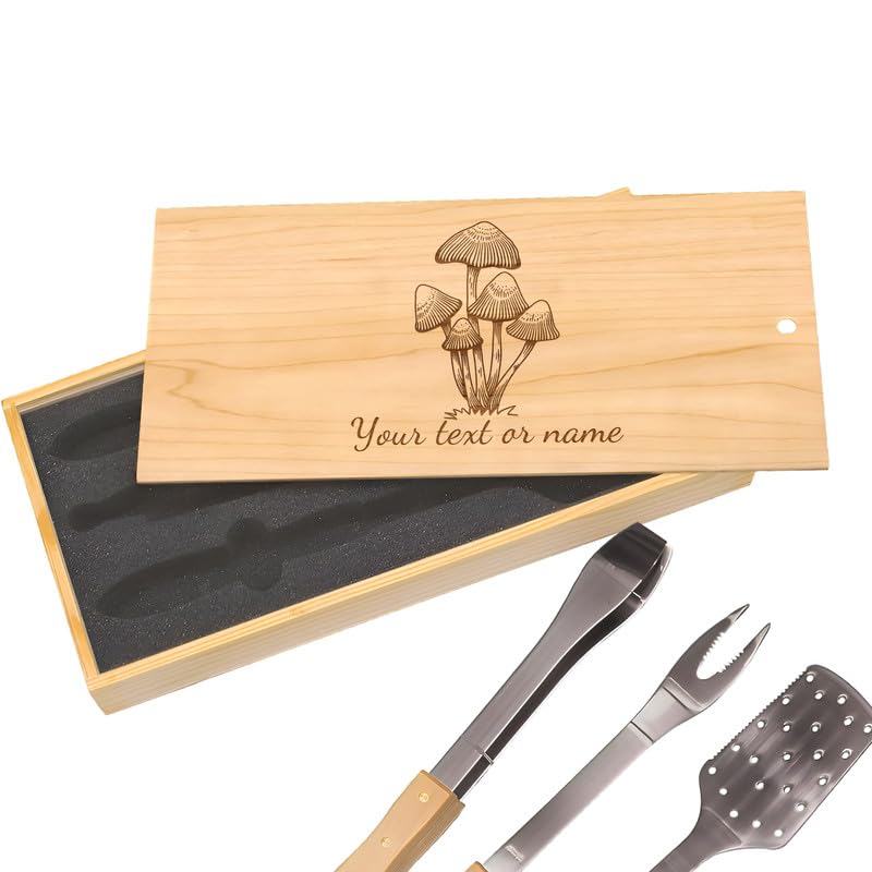 Arcane Artifacts BBQ Grill Set - Personalized Magical Gifts with Enchanted Mushroom Design for Outdoor Cooking & Fantasy-Themed Parties | Perfect for Wizards, Gamers & Fantasy Lovers