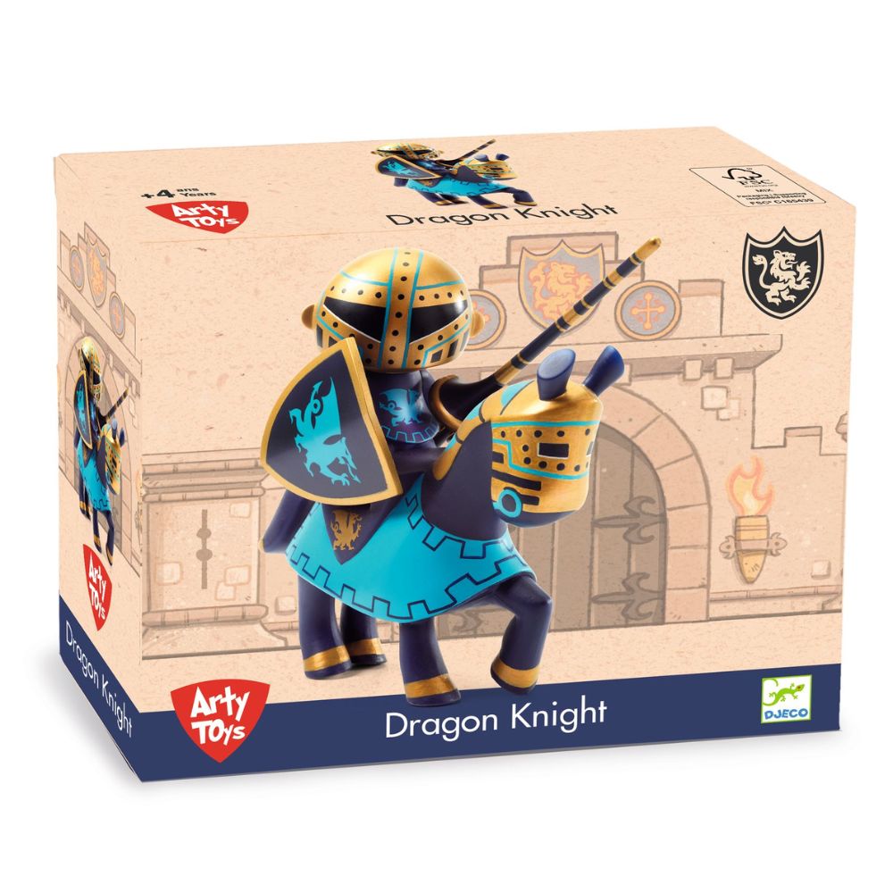 Djeco Arty Toys Dragon Knight - Creative Building Toy for Kids | Medieval Fantasy Play Set for Imaginative Adventures